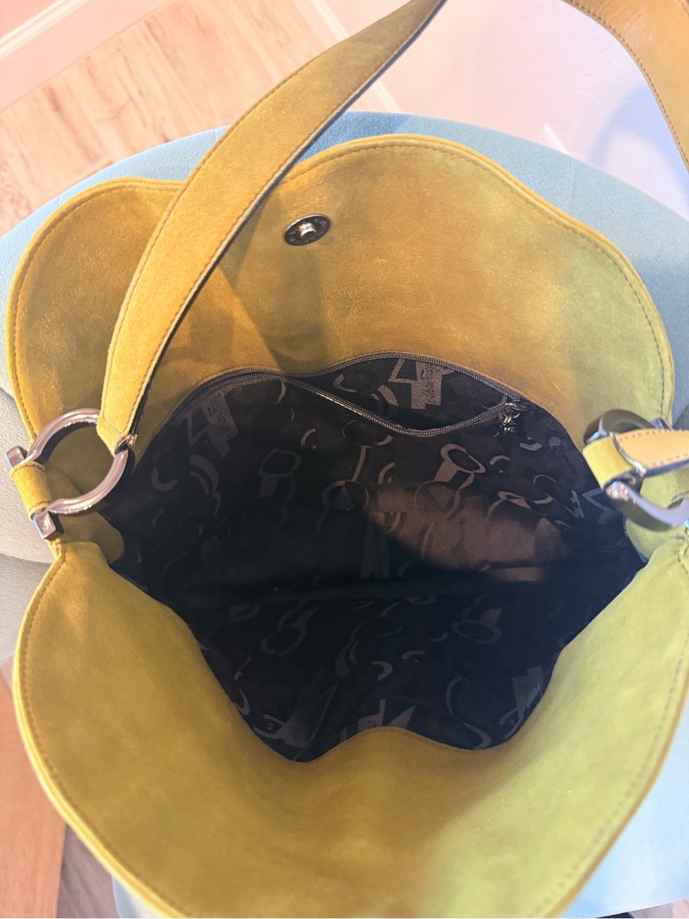 Salvatore Ferragamo Archival Ombré Suede Gancini Hobo - Picture 10 of 11